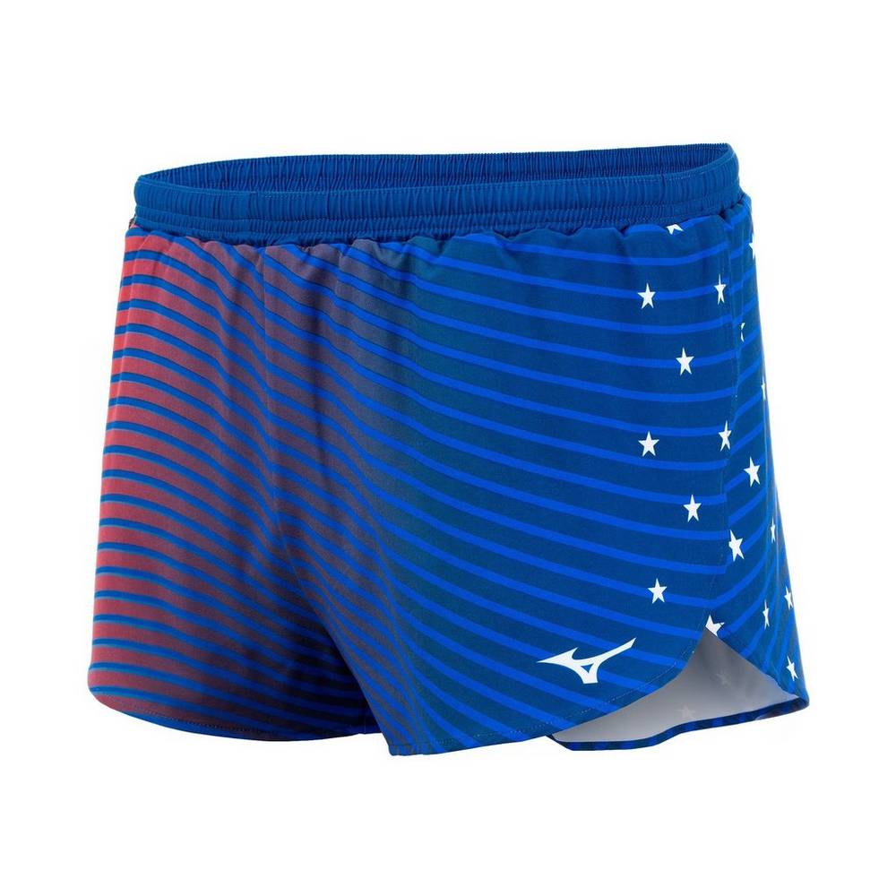 Pantalones Cortos Mizuno 2" Patriotic Hombre Azul Marino Ofertas HBUS-96472